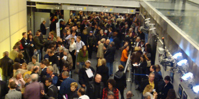 NAMT members and other industry professionals at the 2009 Festival of New Musicals. Photo by Ric Kallaher.