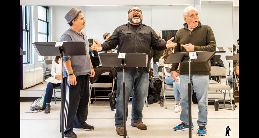 Carlos Lopez, Richard Henry and Joel Rooks in rehearsal