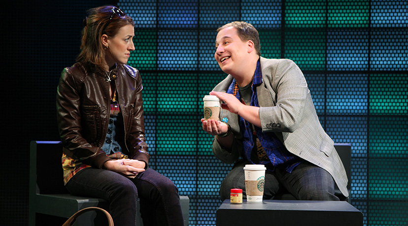 Kate Wetherhead and Jared Gertner in ORDINARY DAYS at the Roundabout Theatre Company