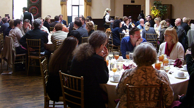 Attendees enjoy lunch at the Prado in Balboa Park at the 2008 Spring Conference