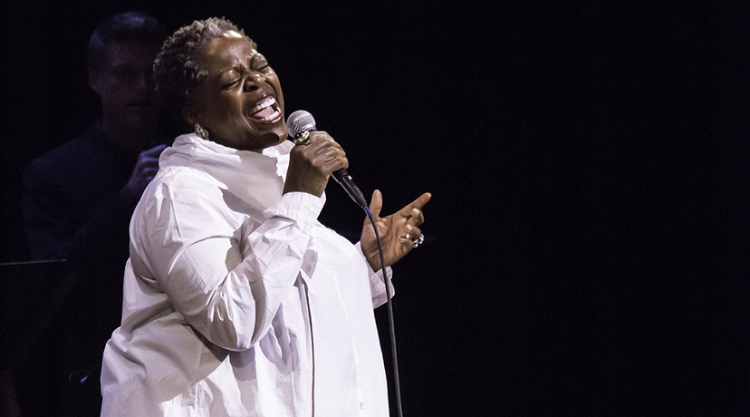 Lillias White performs a song from PAMELA'S FIRST MUSICAL (Festival of New Musicals 2008) at SHOW OFF! a benefit concert celebrating 25 years of the Festival of New Musicals in 2013