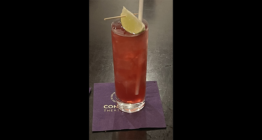 Concord Theatricals' signature cocktail at the Networking Cocktail Party at Glass House Tavern